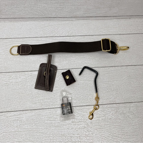 Bric's Other New Brics Luggage Lock Set Garment Hook Leather Luggage Tag Brown Strap Poshmark